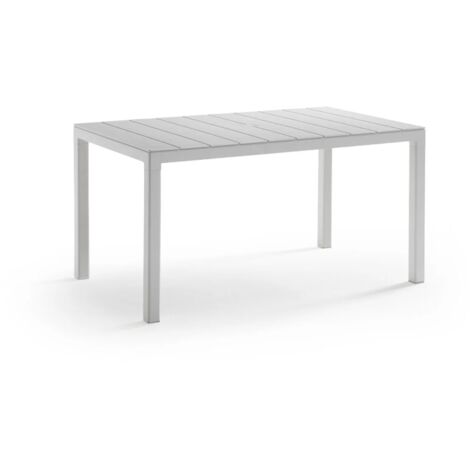 TAVOLO IN POLIPROPILENE SINGOLO 'KING' cm 146x86x h.74 - bianco  - BICA