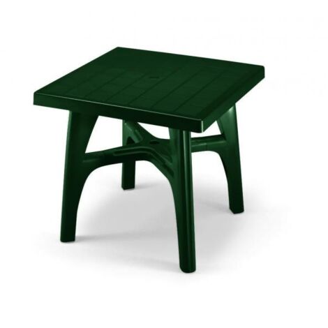 Tavolo in Resina Quadromax Verde 80x80 cm con Piano in Scab