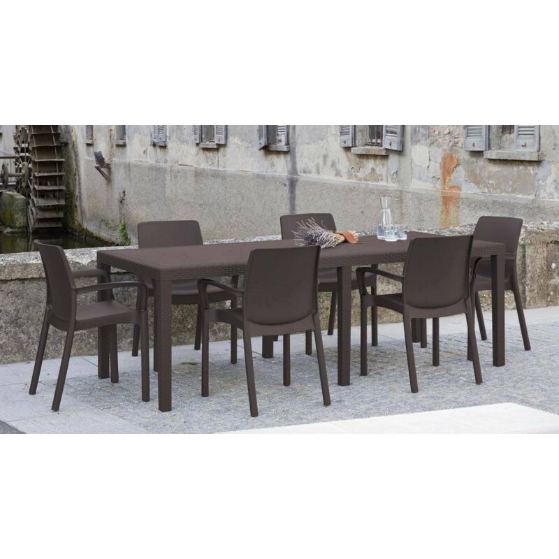 Tavolo Da Esterno, Ripiano Rettangolare Allungabile Da Pranzo, Tavo...