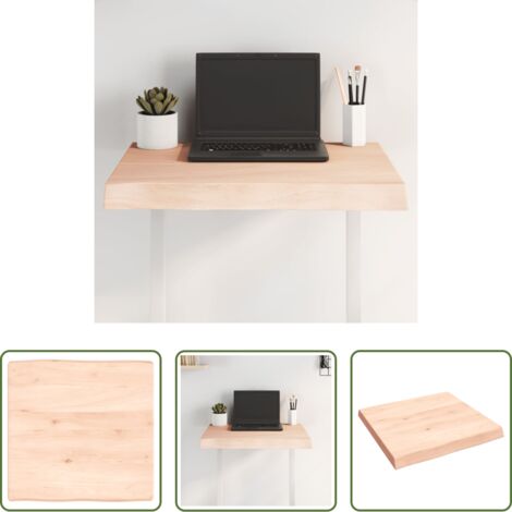 Tavolo in rovere -  Piano per Tavolo 60x60x(2-6) cm Rovere Non Trattato Bordi Vivi