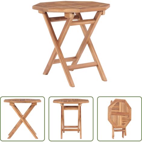 Tavolo in teak - Tavolo da Giardino Pieghevole 45x45x45 cm in Legno di Teak
