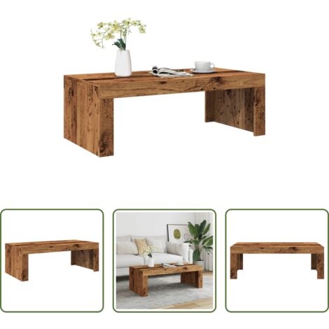 Tavolo in truciolato -  Tavolino da Salotto Legno Antico 102x50x35 cm in Truciolato