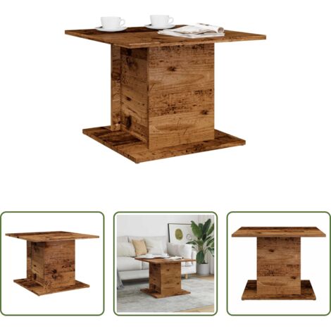 Tavolo in truciolato -  Tavolino da Salotto Legno Antico 55,5x55,5x40 cm in Truciolato