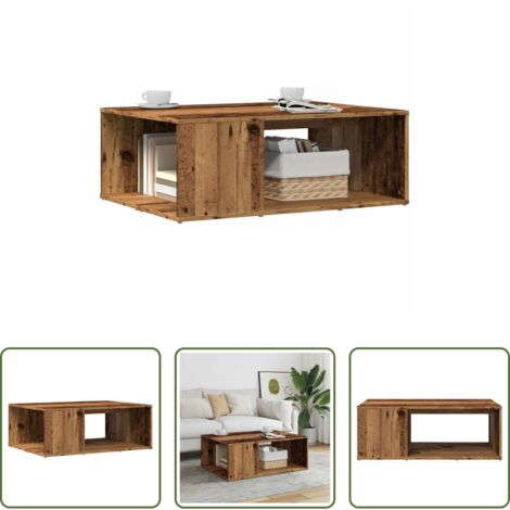 Tavolo in truciolato -  Tavolino da Salotto Legno Antico 90x67x33 cm in Truciolato