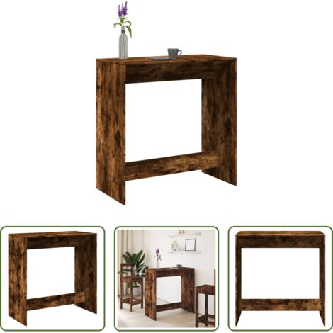 Tavolo in truciolato -  Tavolo Bar Rovere Artigianale 102x50x103,5 cm Legno Multistrato