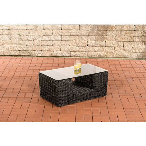 Tavolo in vetro Moss 80 x 50 cm nero