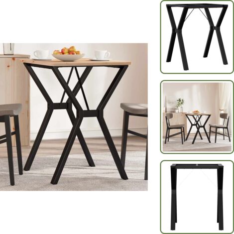 Tavolo industriale - vidaXL Telaio Gambe a Y per Tavolo da Pranzo 60x50x73 cm in Acciaio - Gambe per tavolo