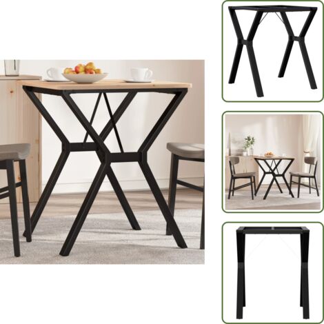 Tavolo industriale - vidaXL Telaio Gambe a Y per Tavolo da Pranzo 60x60x73 cm in Acciaio - Gambe per tavolo