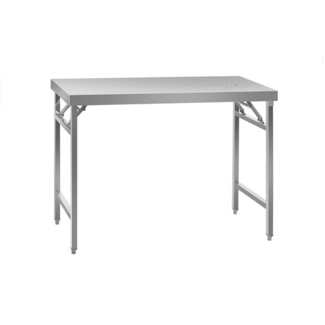 Tavolo Inox Pieghevole Tavolo Da Lavoro Per Gastronomia Richiudibile 120 X 60 Cm