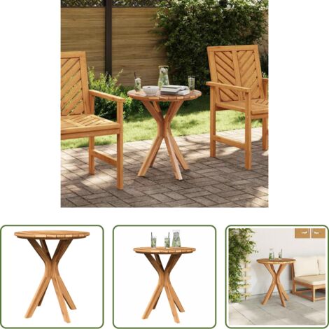 Tavolo laterale -  Tavolo laterale Marrone 70 x 70 x 75 cm Legno di teak solido