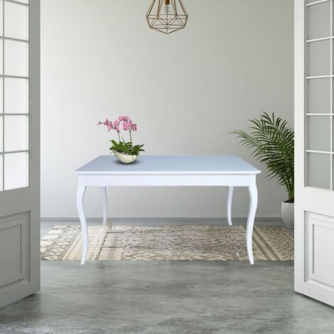 Tavolo Liberty allungabile 140x85 bianco frassinato