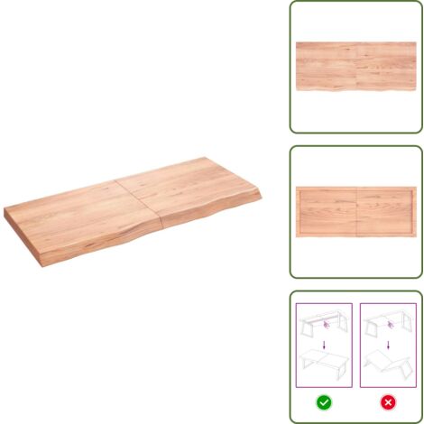 Tavolo marrone - vidaXL Piano Tavolo Marrone 120x50x(2-6) cm Massello Rovere Trattato - Tavolo pieghevole