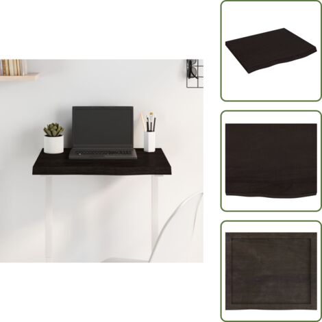 Tavolo marrone - vidaXL Piano Tavolo Marrone 60x50x(2-4) cm Rovere Massello Trattato - Piano sostitutivo