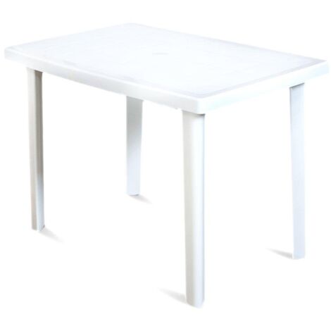 Tavolo Marte Bianco in resina 100 x 67 x 72 cm