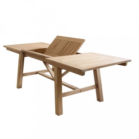 TAVOLO MIRAGE LEGNO TEAK 160/240X90X77H CON RINFORZI INCROCIATI SUPER RESISTENTE