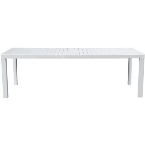 Tavolo Moderno Allungabile da 1,60 a 2,40 Metri per Casa, Giardino, Colore Bianco