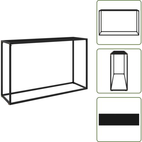 Tavolo nero - vidaXL Tavolo Consolle Nero 120x35x75 cm in Vetro Temperato - Tavolo da salotto