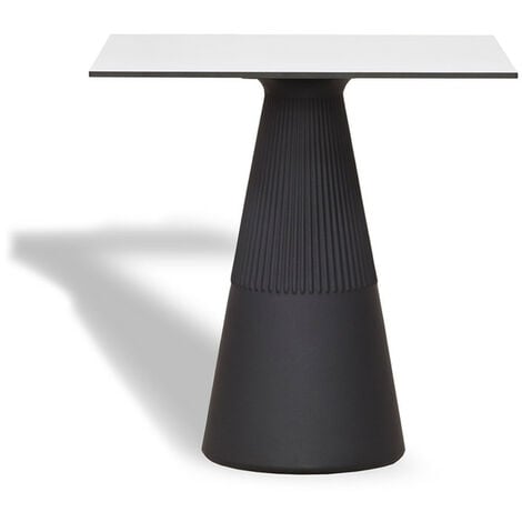 TAVOLINO Festa Tavolo H 110 cm x Ø 80 cm rattan-Optik PIEGHEVOLE GRIGIO ANTRACITE