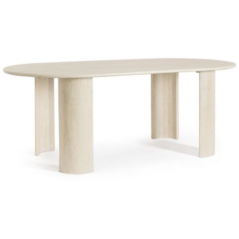 Tavolo "Orlando" in legno di mango 210-100x76 -Panna