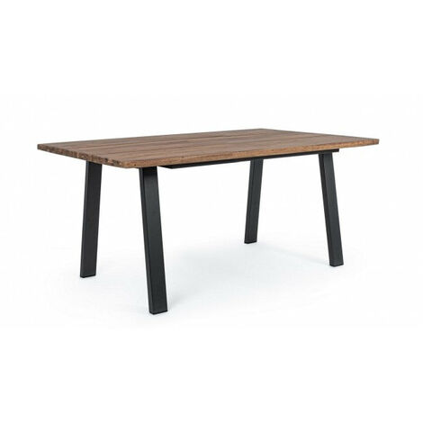 Tavolo Oslo Antracite/Naturale 160x90 cm in Legno