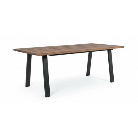 Tavolo Oslo Antracite/Naturale 200x100 cm in Legno