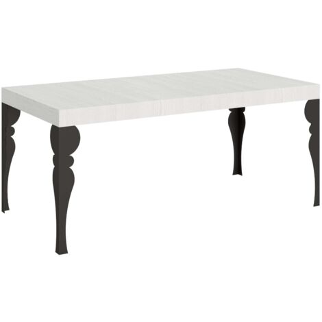Tavolo Paxon Allungabile piano Noce 90x90 telaio Allungato 246 Antracite