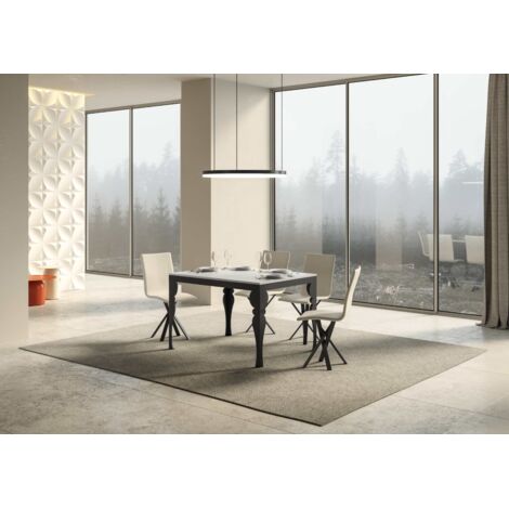 Tavolo Paxon Evolution piano Bianco Frassino 90x120 Allungato 380 telaio Antracite