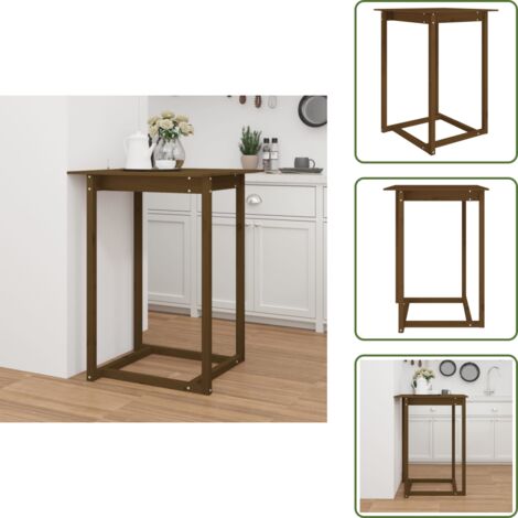 Tavolo per feste - vidaXL Tavolo da Bar Ambra 80x80x110 cm in Legno Massello di Pino - Tavolo in pino