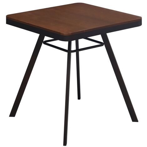 Tavolo per interni Industrial 70x70x76 cm in metallo e MDF frassino