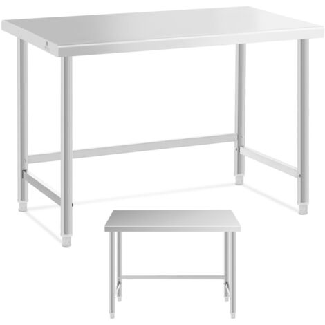 Tavolo, piano di lavoro in acciaio inox, 120x60cm