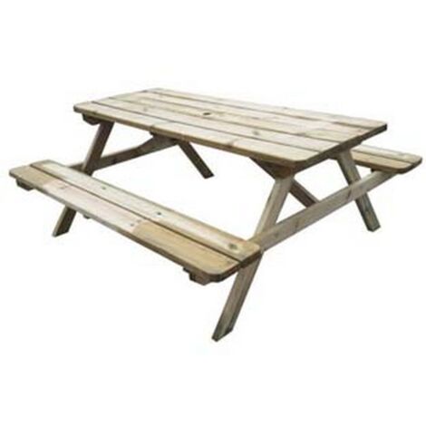 Tavolo Picnic In Pino Impregnato - cm.179x150x70h.