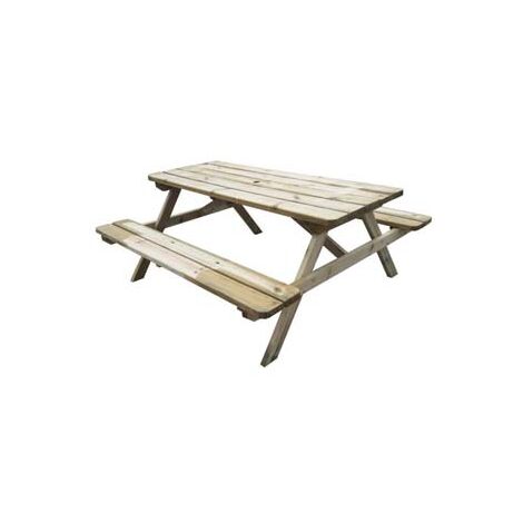 TAVOLO PICNIC IN PINO IMPREGNATO  cm.179x150x70h.    VETTE