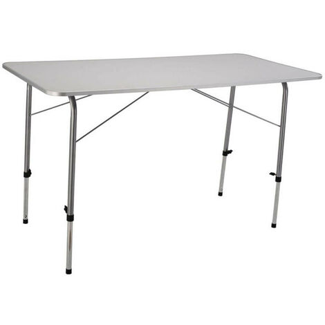 Tavolo pieghevole 120 x 60 cm da campeggio mare spiaggia in metallo piano mdf