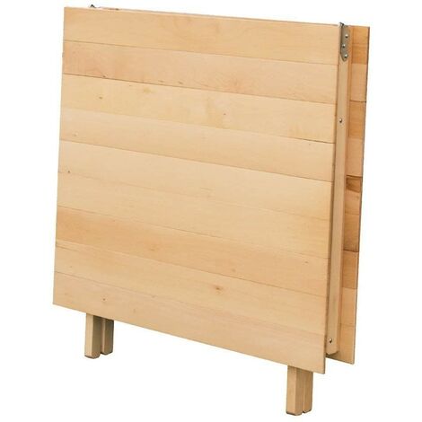 MEDIAWAVE STORE Tavolo pieghevole 132 x 70 cm in legno naturale richiudibile tavolo da giardino