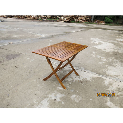 Tavolo pieghevole da esterno Sadirar in legno massello di acacia