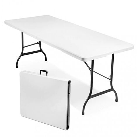 Tavolo pieghevole catering in acciaio e ABS 180x75x74 h cm