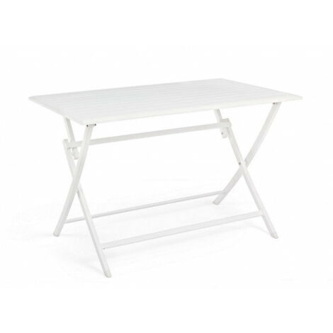 Tavolo Pieghevole da Giardino 110x70x71h cm Elin Bianco