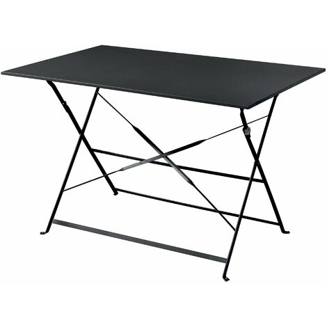 Tavolo Pieghevole da Giardino 110x70x72 cm in Ferro Antracite