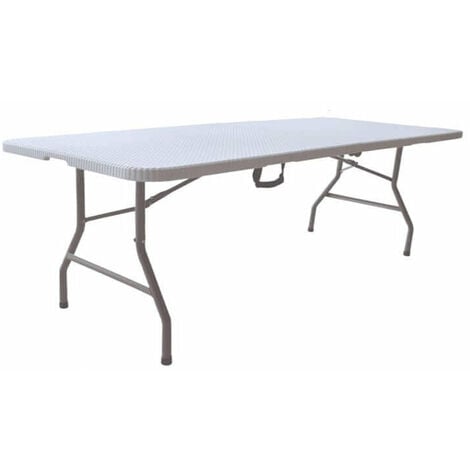 Tavolo pieghevole in acciaio e plastica 240x76x74 h cm