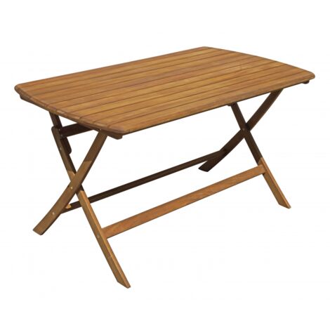 Tavolo pieghevole in legno rettangolare 140x80cm giardino esterno Meda