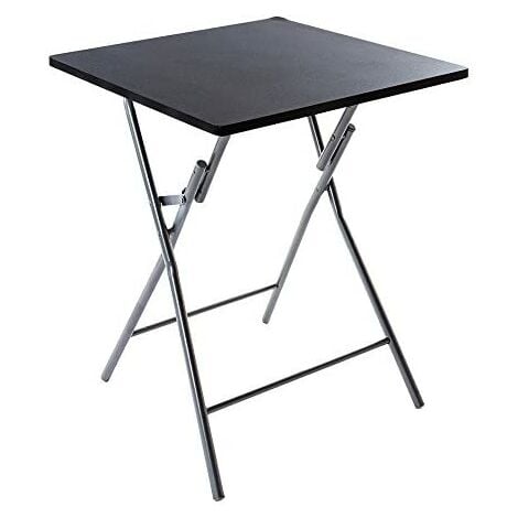 Tavolo pieghevole nero 60x60x75cm