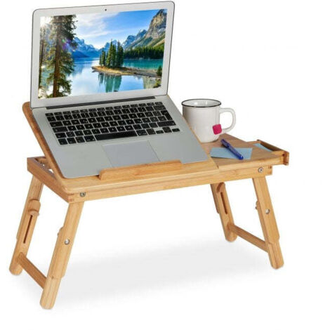 Tavolo pieghevole per laptop in bambu