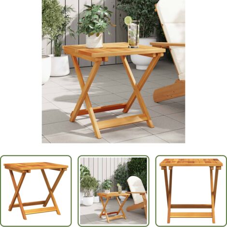 Tavolo pieghevole -  Tavolo da Giardino Pieghevole 50x50x50 cm Legno Massello Acacia