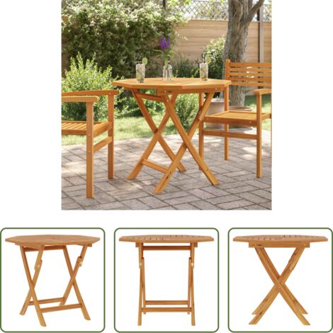 Tavolo pieghevole - Tavolo da Giardino Pieghevole 85x85x76cm Legno Massello di Teak