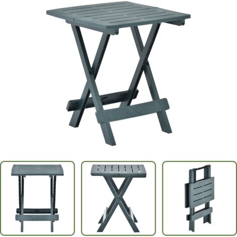 Tavolo pieghevole -  Tavolo da Giardino Pieghevole Verde 45x43x50 cm in Plastica