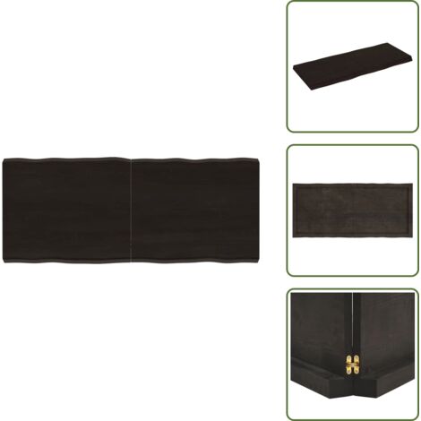 Tavolo pieghevole - vidaXL Piano Tavolo Marrone Scuro 120x50x(2-6)cm Rovere Non Trattato - Tavolo per casa