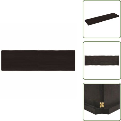 Tavolo pieghevole - vidaXL Piano Tavolo Marrone Scuro 140x40x(2-6)cm Rovere Non Trattato - Tavolo per casa