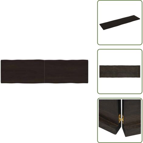 Tavolo pieghevole - vidaXL Piano Tavolo Marrone Scuro 180x50x(2-4) cm Rovere Non Trattato - Tavolo per casa