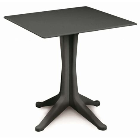 Tavolo Ponente in Polipropilene - Antracite - 70x70 cm