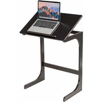 Acero Bianco Cikonielf Scrivania per Laptop in Piedi Regolabile Laptop Table Tavolino 71-107 cm Altezza Regolabile Tavolo Porta Laptop su Ruote per Letto e Divano con Supporto dello Schermo